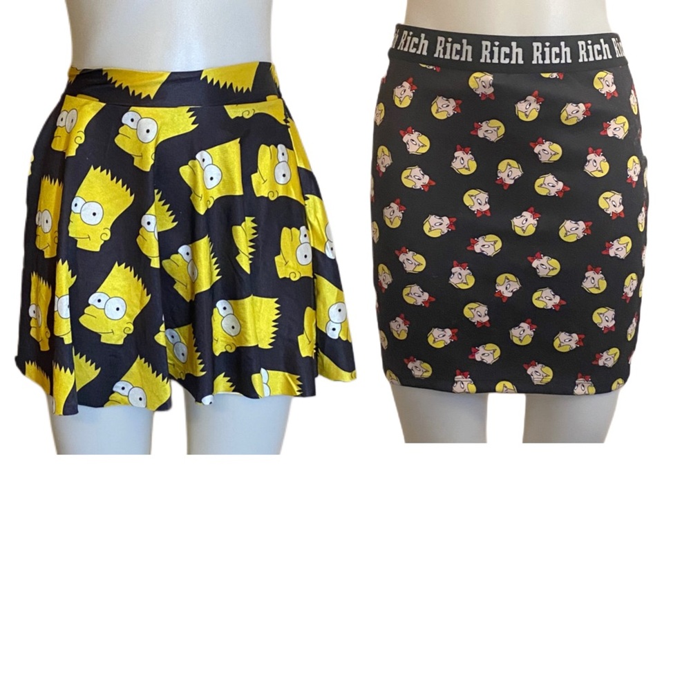 Bart Simpson And Richie Rich Skirt Women’s Sz Medium